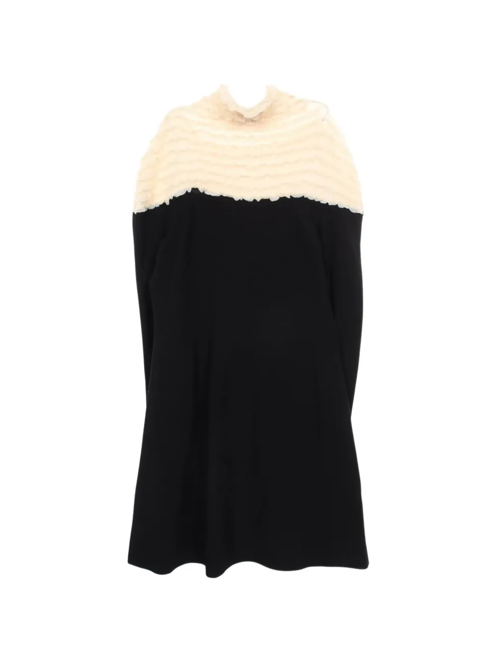 Valentino Garavani Pre-Owned 2010s ruffled color-block midi dress - Nero