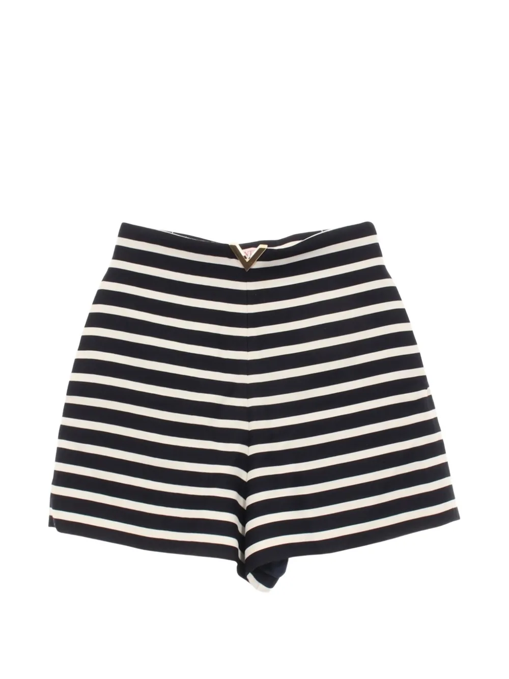 Valentino Garavani Pre-Owned 2010s VLogo striped mini shorts - Nero