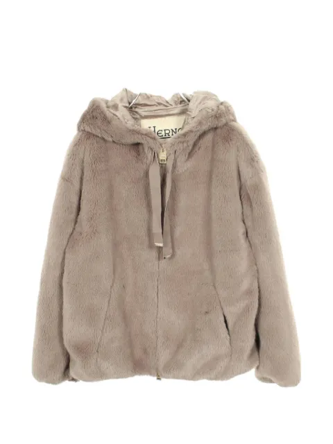 Herno 2010s faux-fur hooded jacket