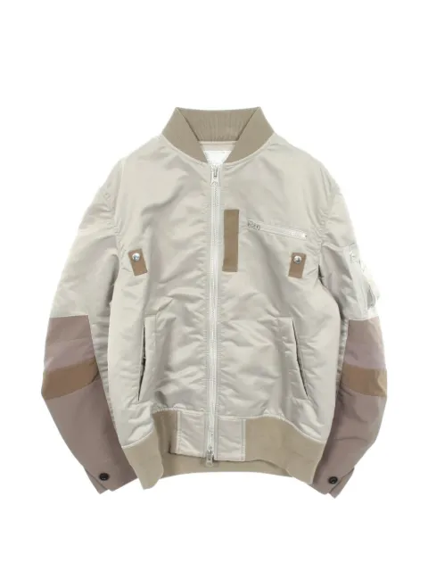 sacai 2010s panelled bomber jacket