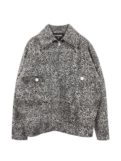 CHANEL Pre-Owned 1986-1988 Camellia zip-up jacket