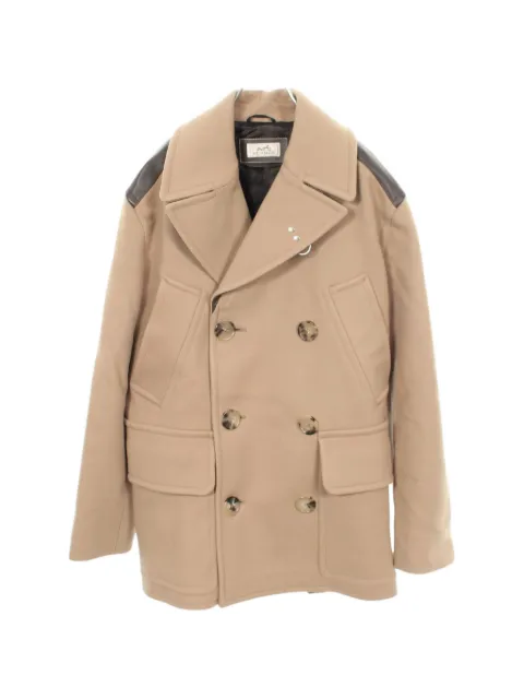 Hermès Pre-Owned 2010s color-block pea coat