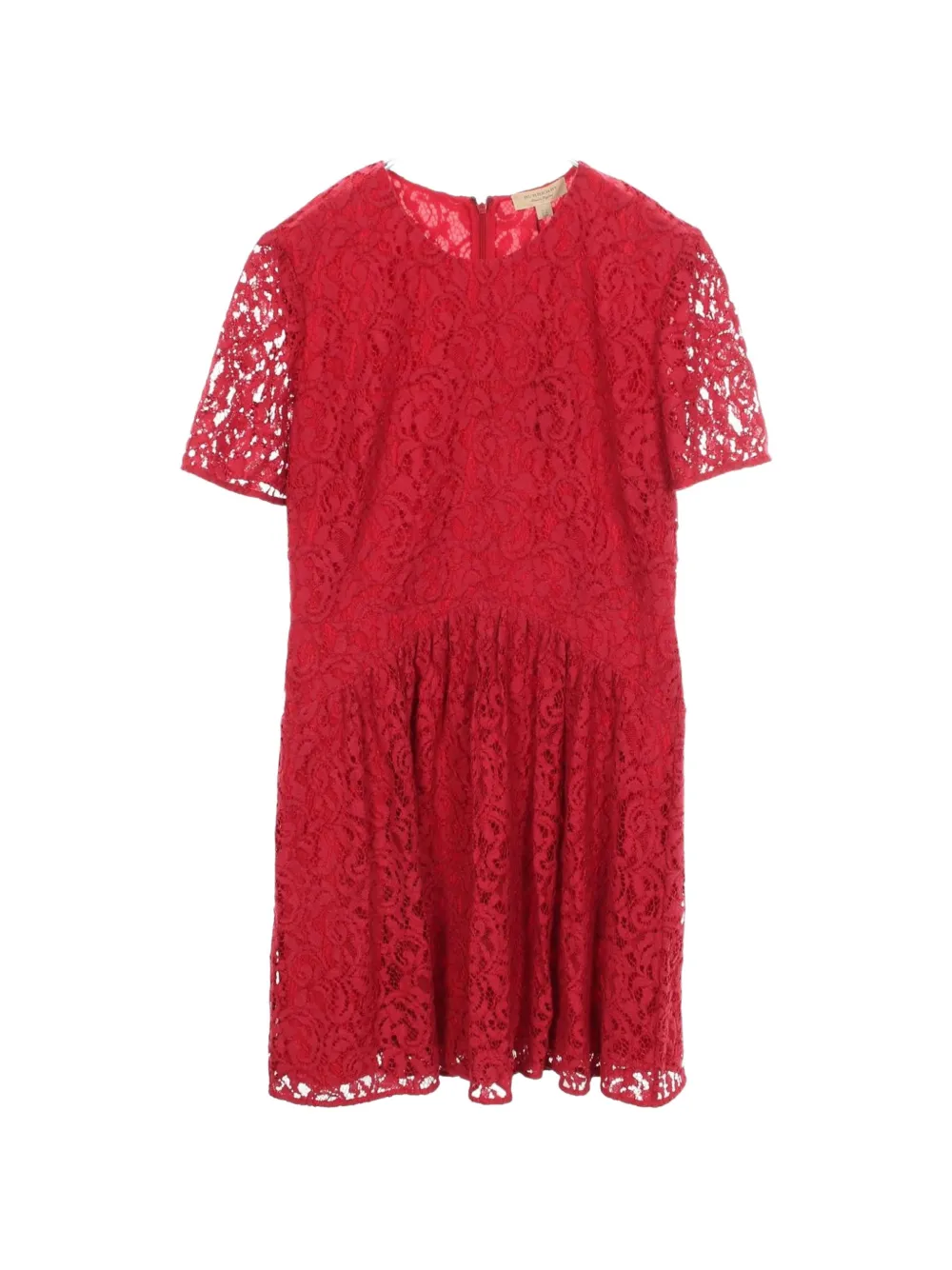Burberry Pre-Owned 2020s lace short-sleeve dress - Rosso