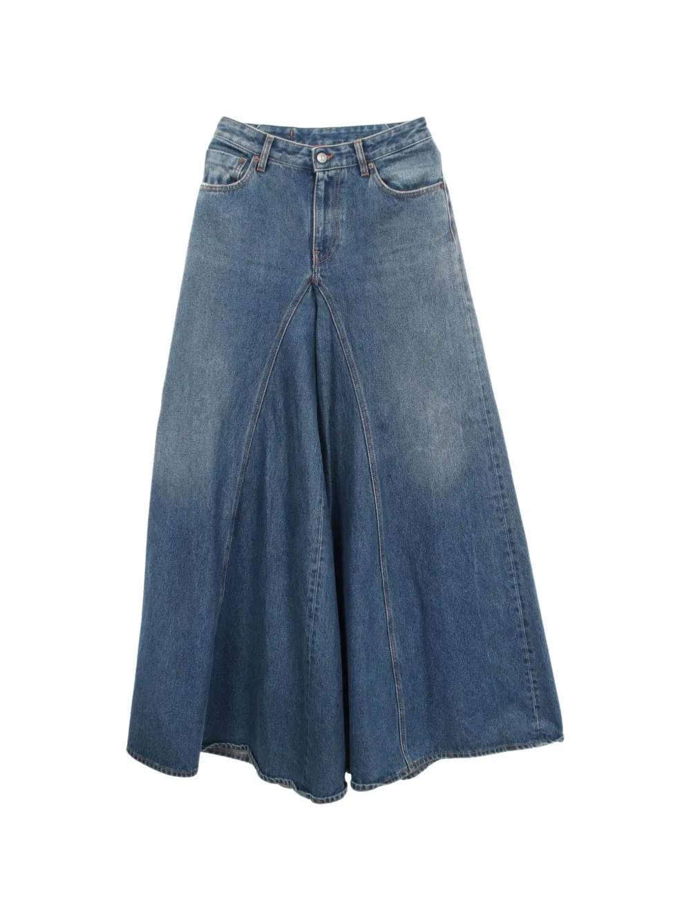MM6 Maison Margiela 2000s wide-leg denim trousers - Blu