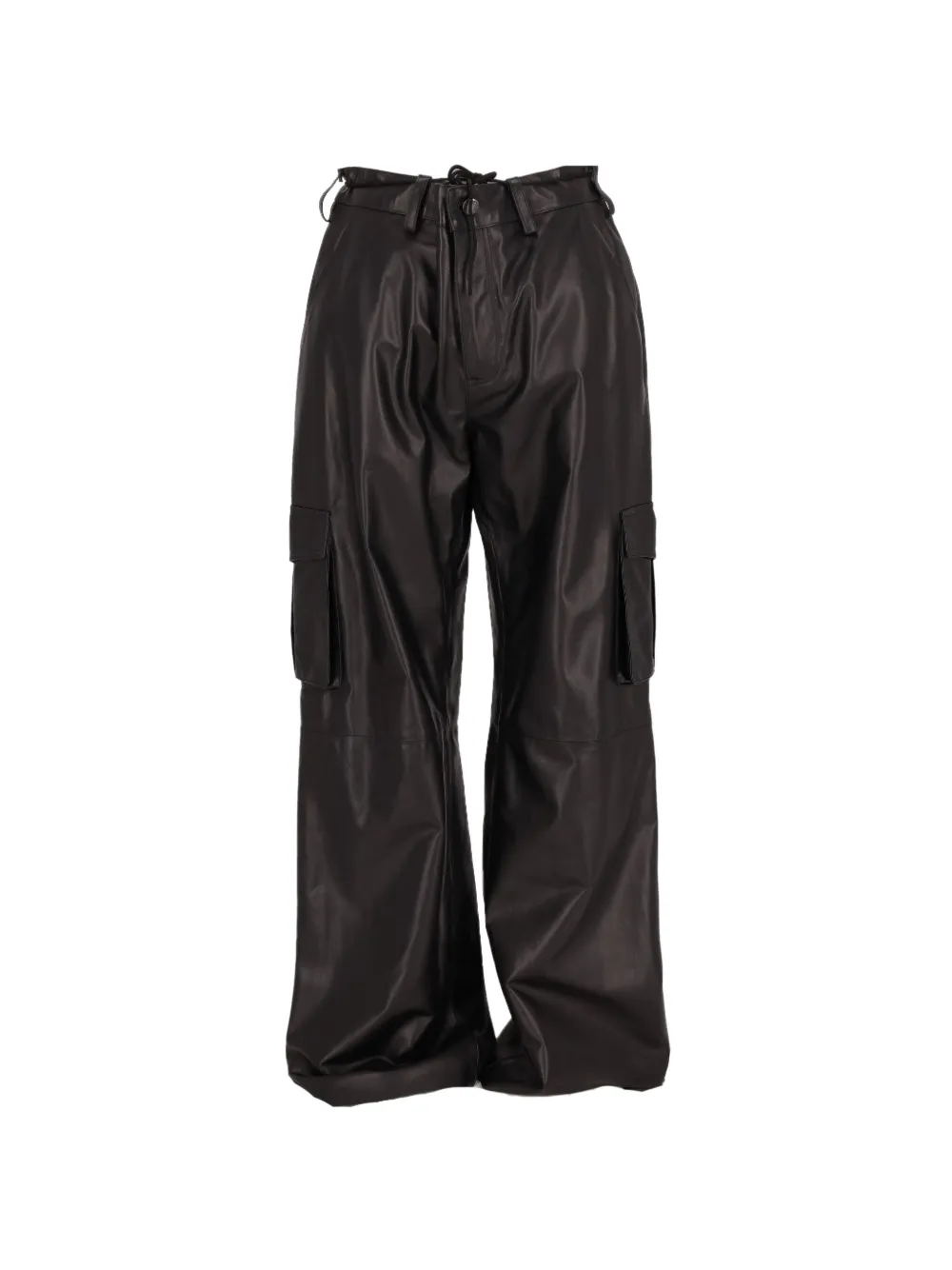 La-Rose leather cargo wide-leg pants · 42