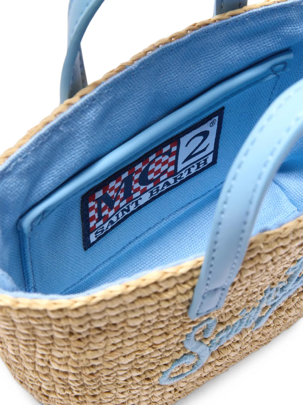 MC2 Saint Barth Saint Barth shopper met geborduurd logo Beige