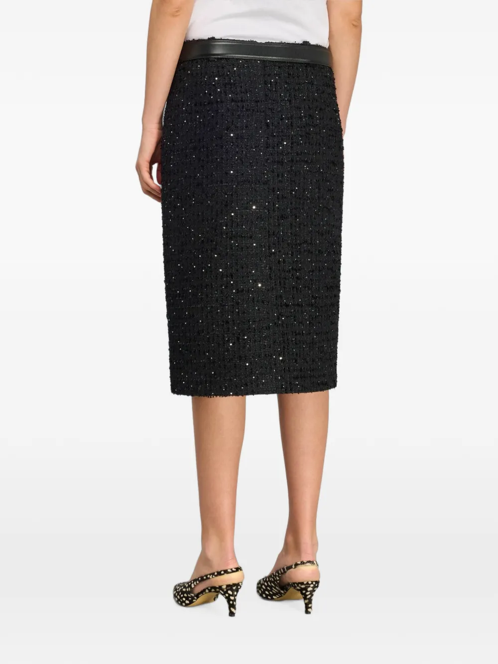 Semicouture Rok verfraaid met pailletten Zwart