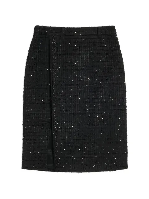 Semicouture falda de tweed con detalle de lentejuelas
