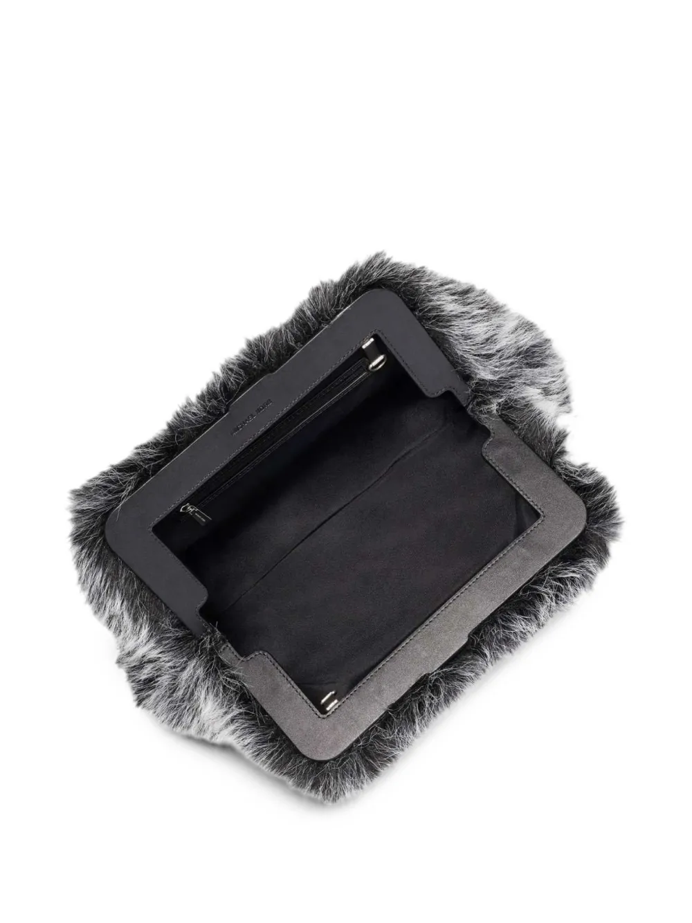 Michael Kors Grote Cloud clutch van imitatiebont Zwart