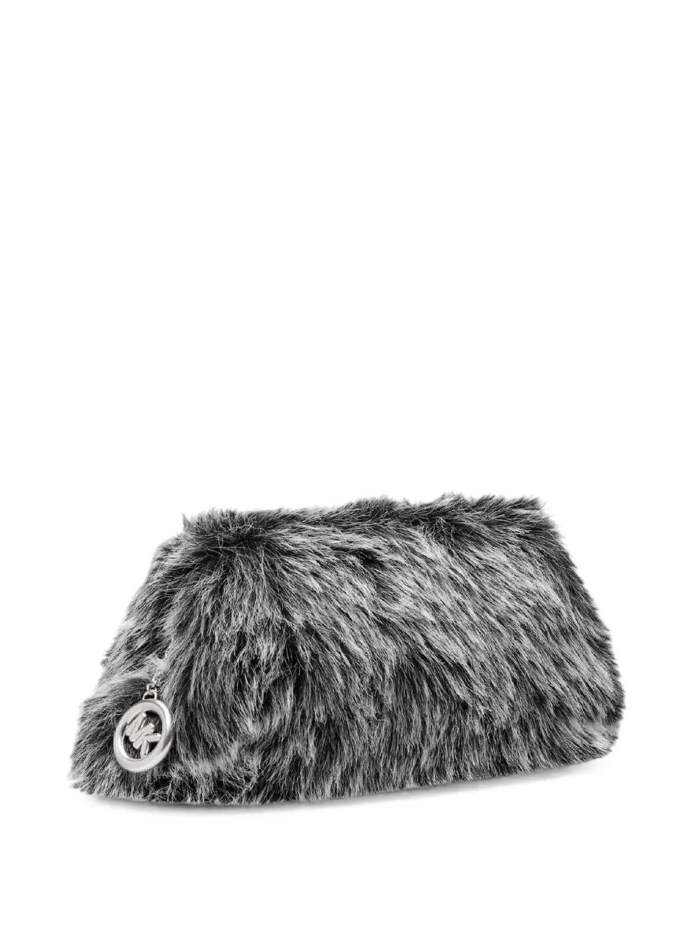 Michael Kors Grote Cloud clutch van imitatiebont Zwart