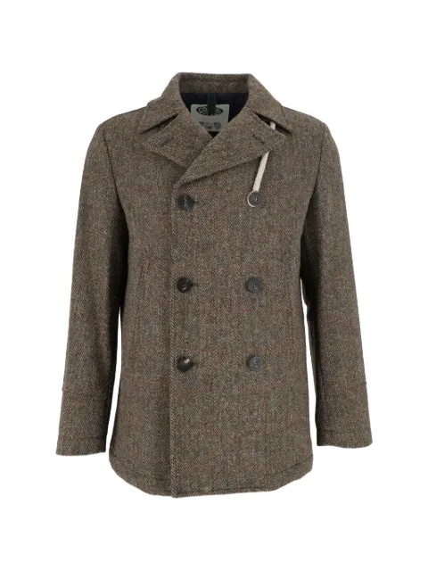 Camplin Island herringbone wool pea coat