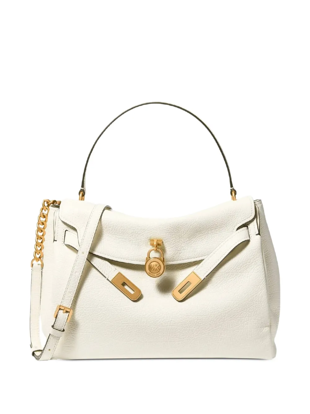 Michael Kors leather flap satchel - Bianco
