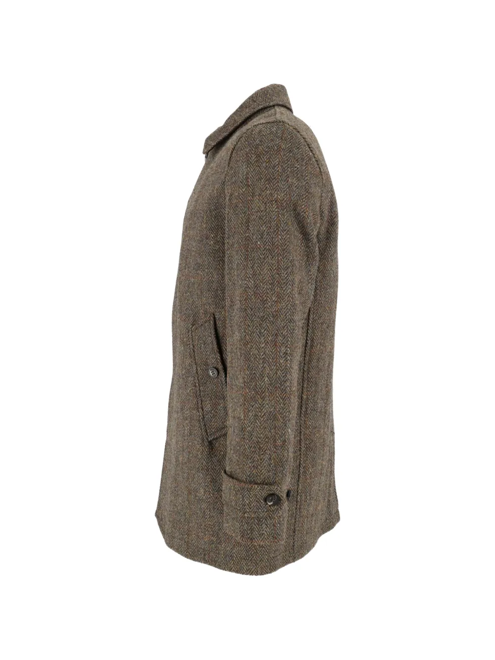 Camplin Jas met visgraat patroon Bruin