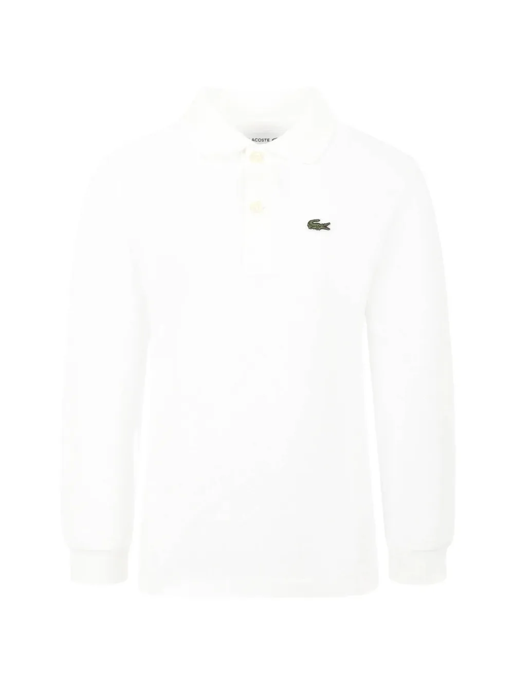 Lacoste Kids Piqué poloshirt met lange mouwen Wit