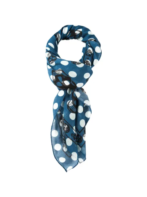 Alexander McQueen skull polka-dot scarf
