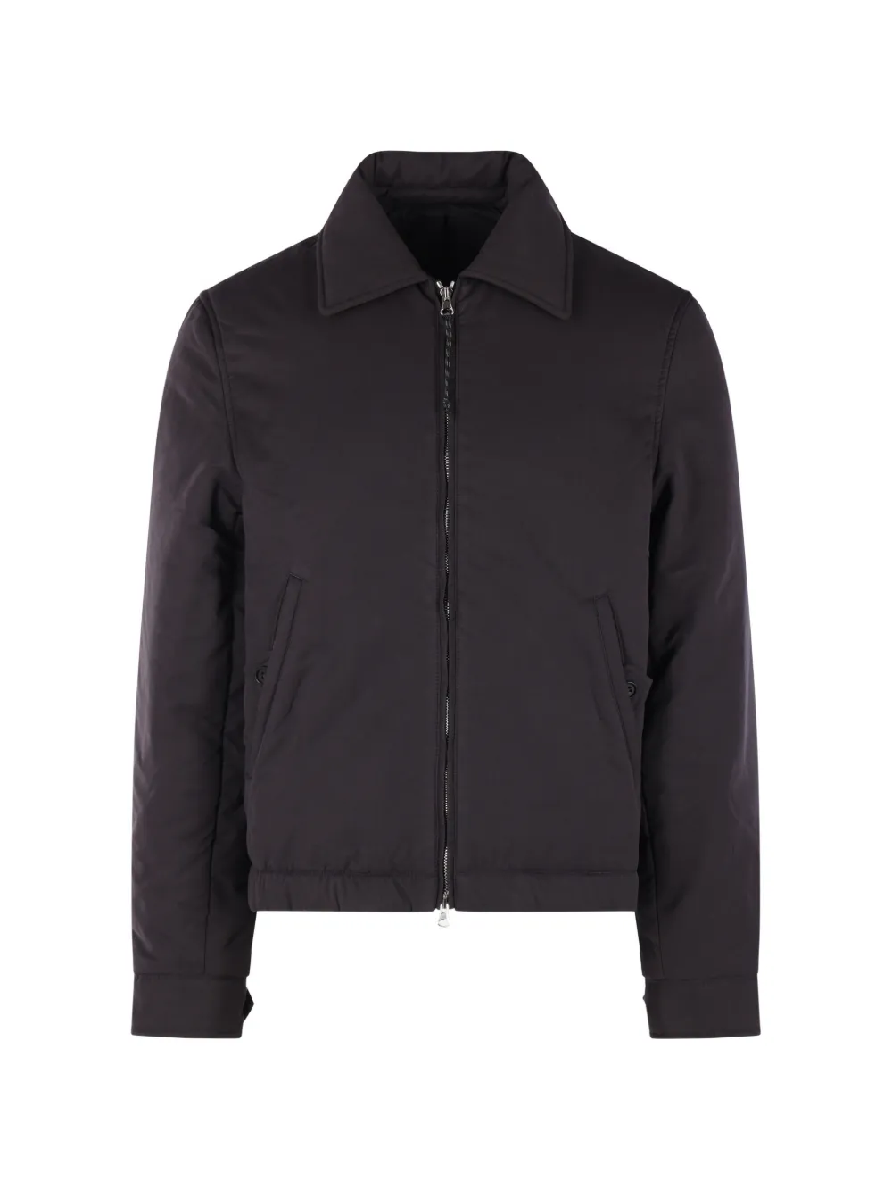 SALON C. LUNDMAN spread-collar zip-up jacket - Brown