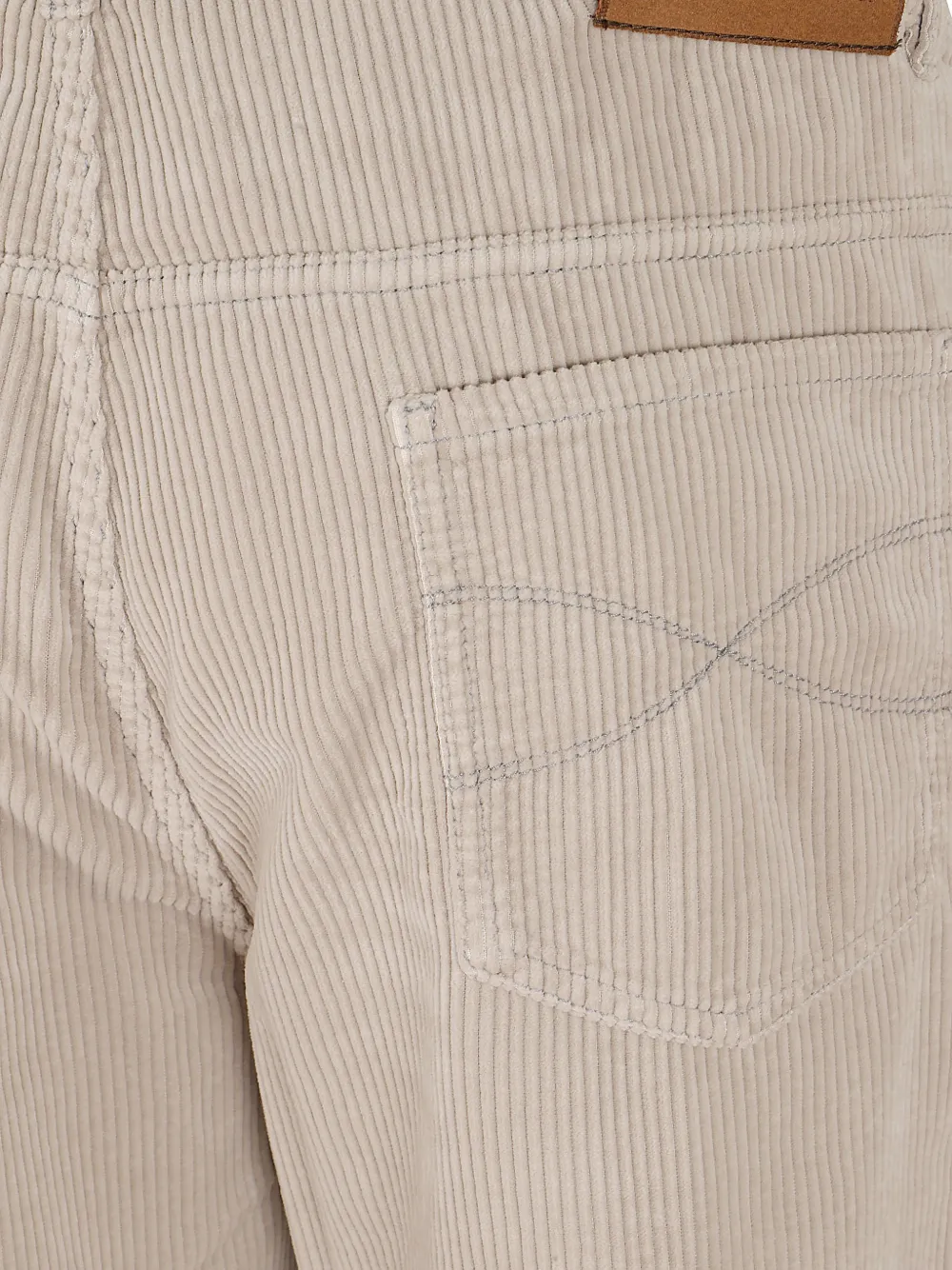 Brunello Cucinelli Broek met ribfluwelen textuur Beige