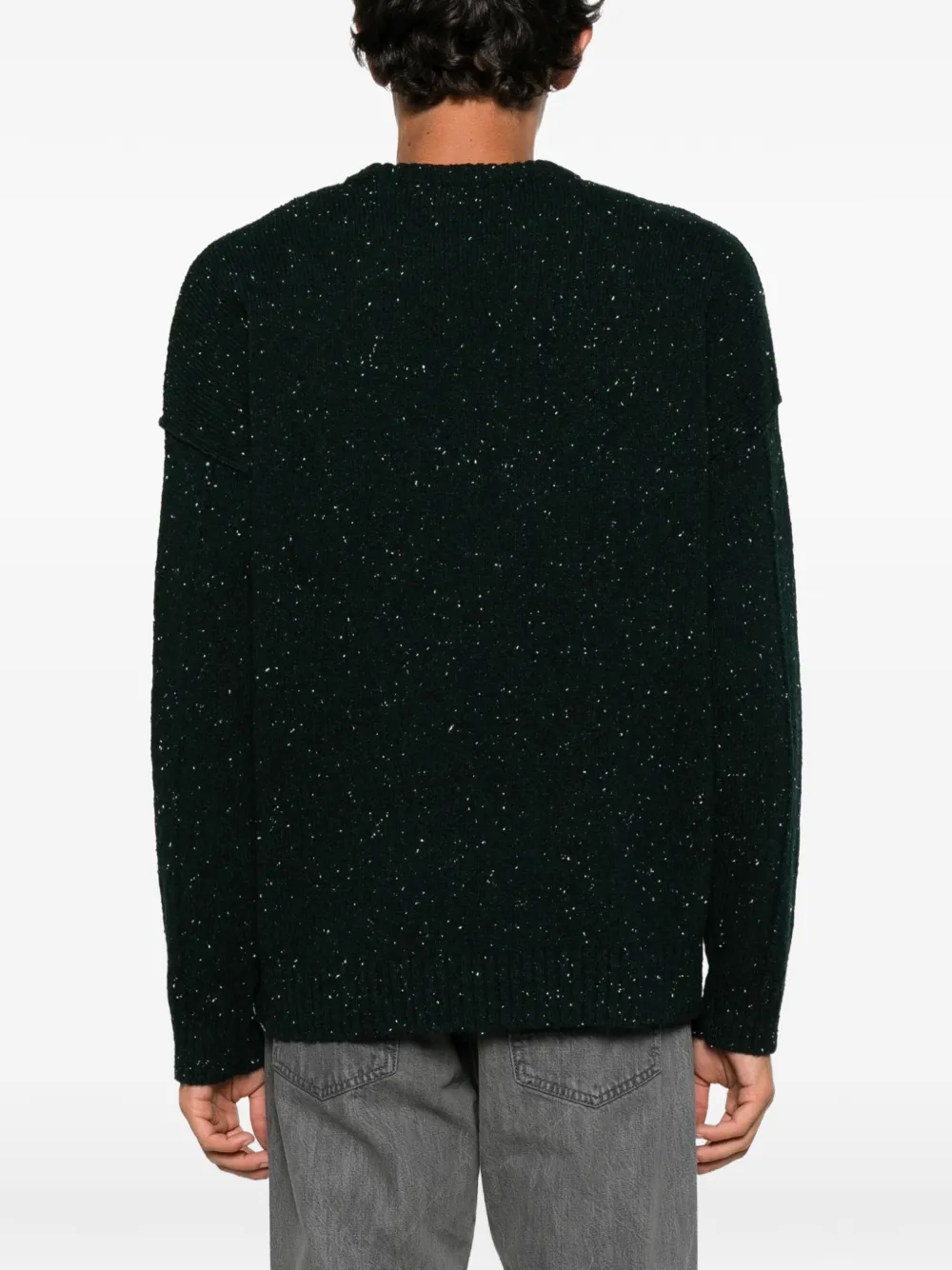 Drykorn flecked-knit sweater Groen