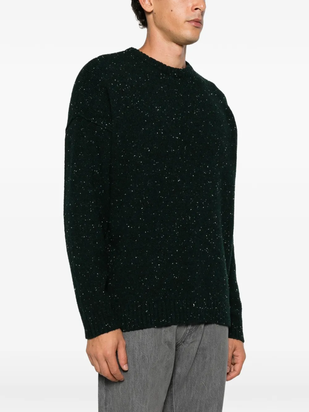 Drykorn flecked-knit sweater Groen