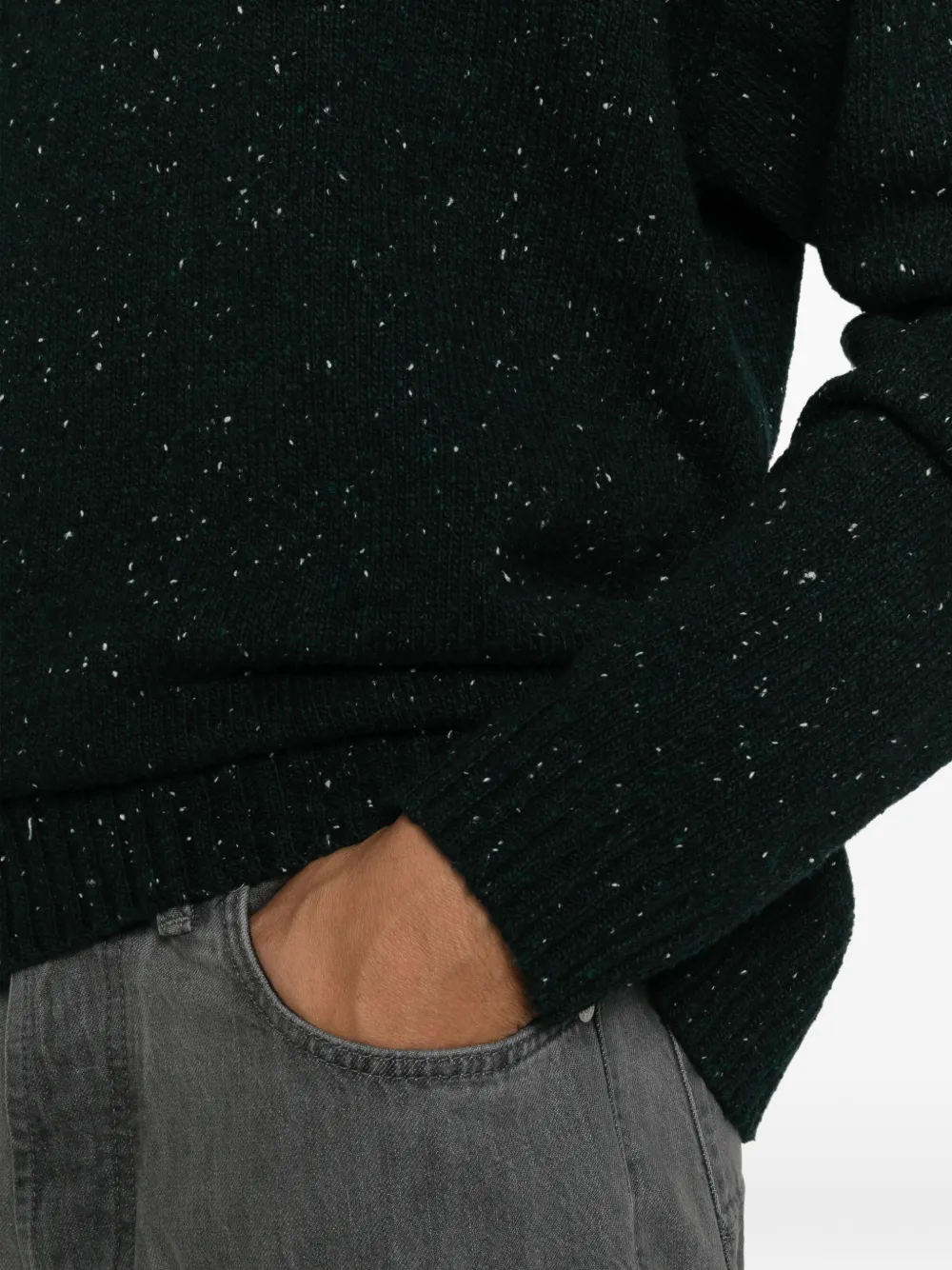 Drykorn flecked-knit sweater Groen