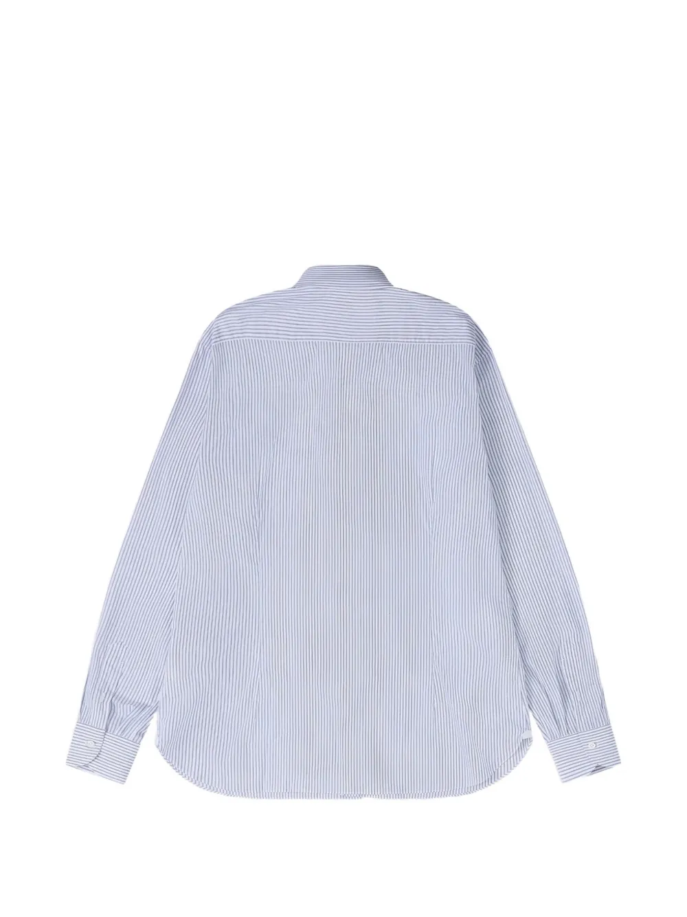Junya Watanabe MAN Gestreept overhemd met lange mouwen Blauw