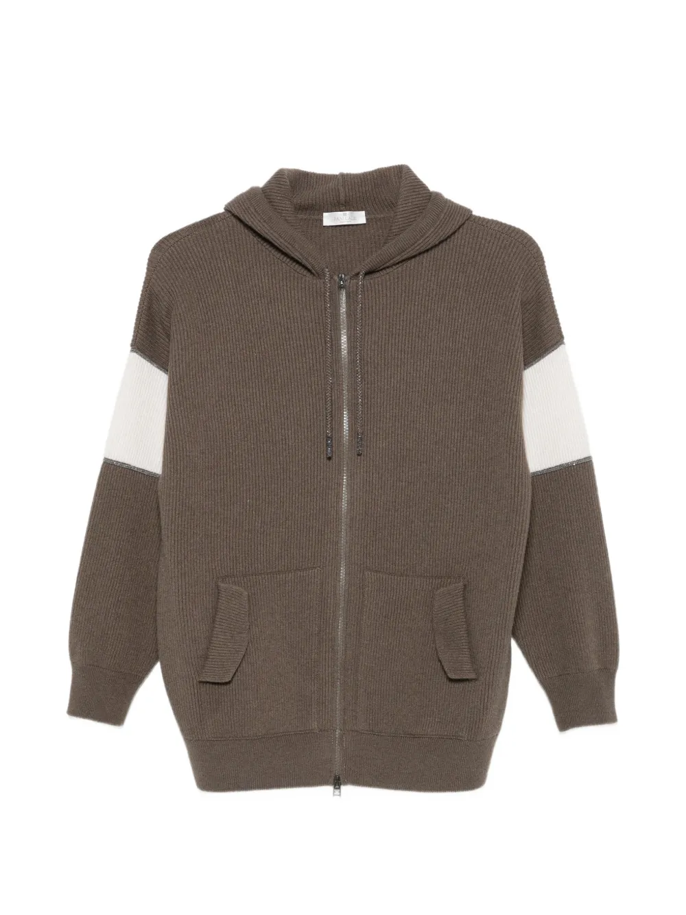 PANICALE ribbed-knit colour-block hoodie