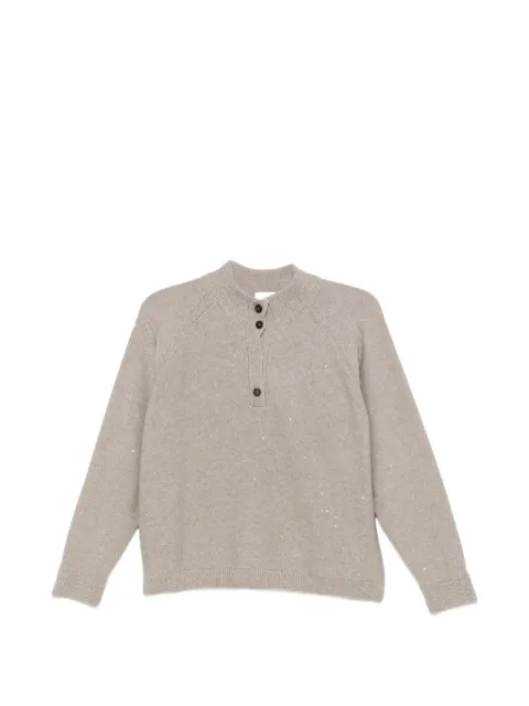 PANICALE sequin-embellished button-fastening sweater