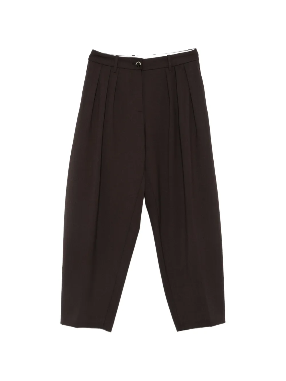 Nine In The Morning Pantaloni Gerda con pieghe - Marrone