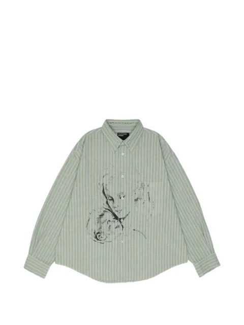 Enfants Riches Déprimés Henri's Repaired graphic-print striped shirt