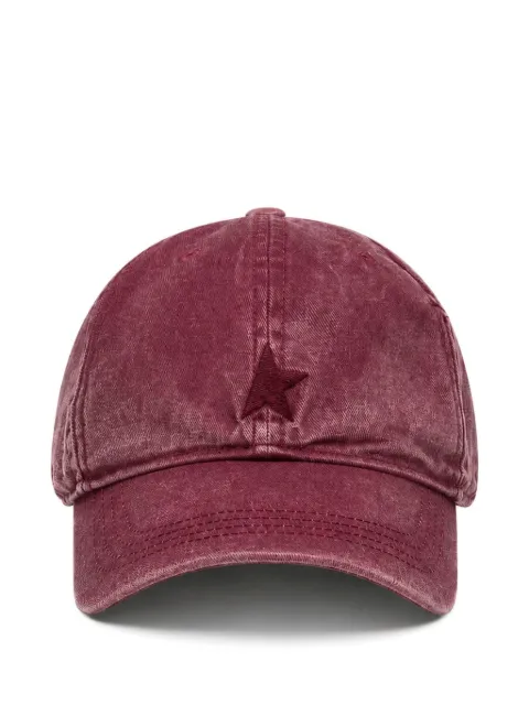 Golden Goose burgundy baseball cap with tone-on-tone embroidered star