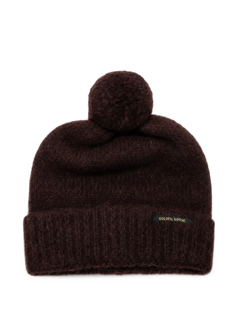 Golden Goose Journey Pom-pom Beanie Hat In Brown