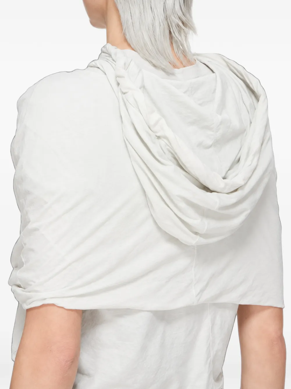 Rick Owens Hoodie met trekkoorddetail Wit