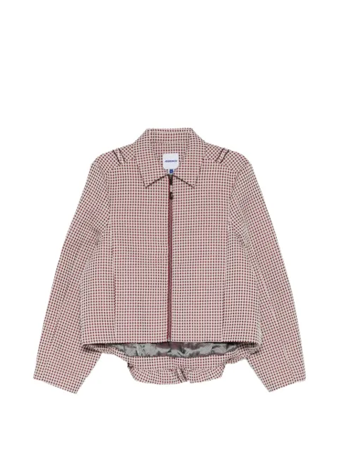 Ader Error check-pattern zip-up jacket