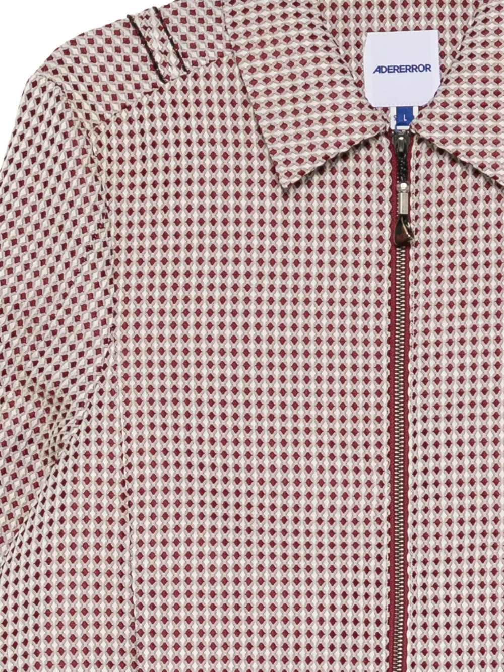 Ader Error Check-pattern Zip-up Jacket In Pink