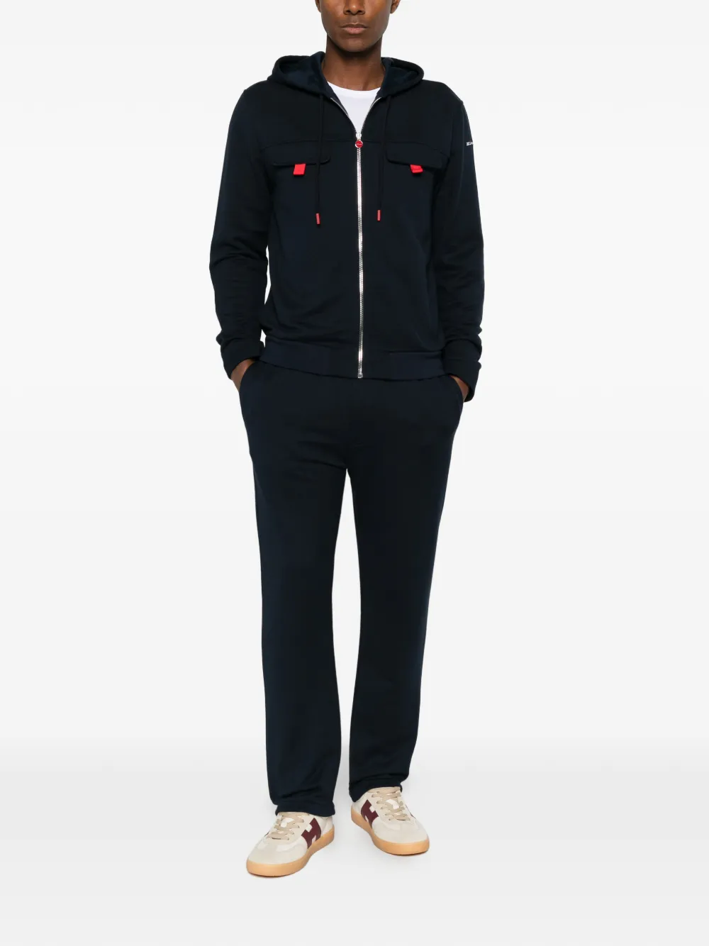 Kiton Jumpsuit met rits Blauw