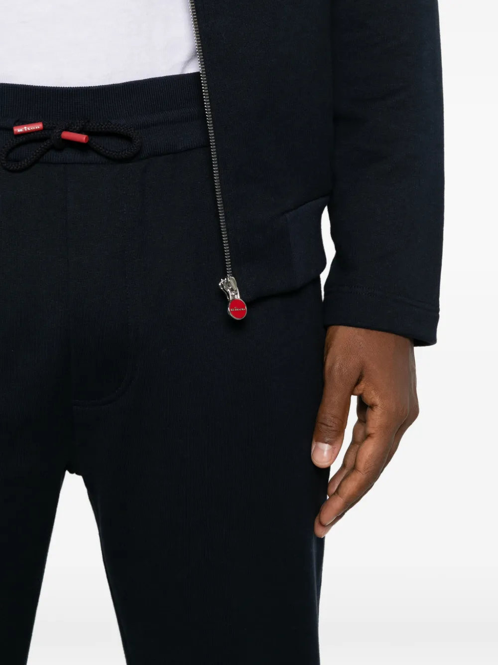 Kiton Jumpsuit met rits Blauw