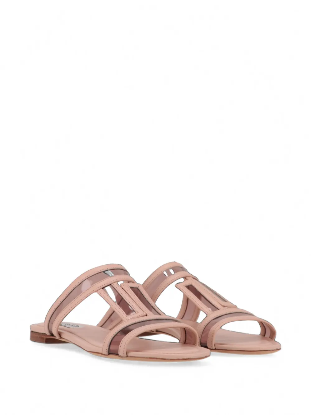 Tod's T Timeless transparent-panel sandals Roze