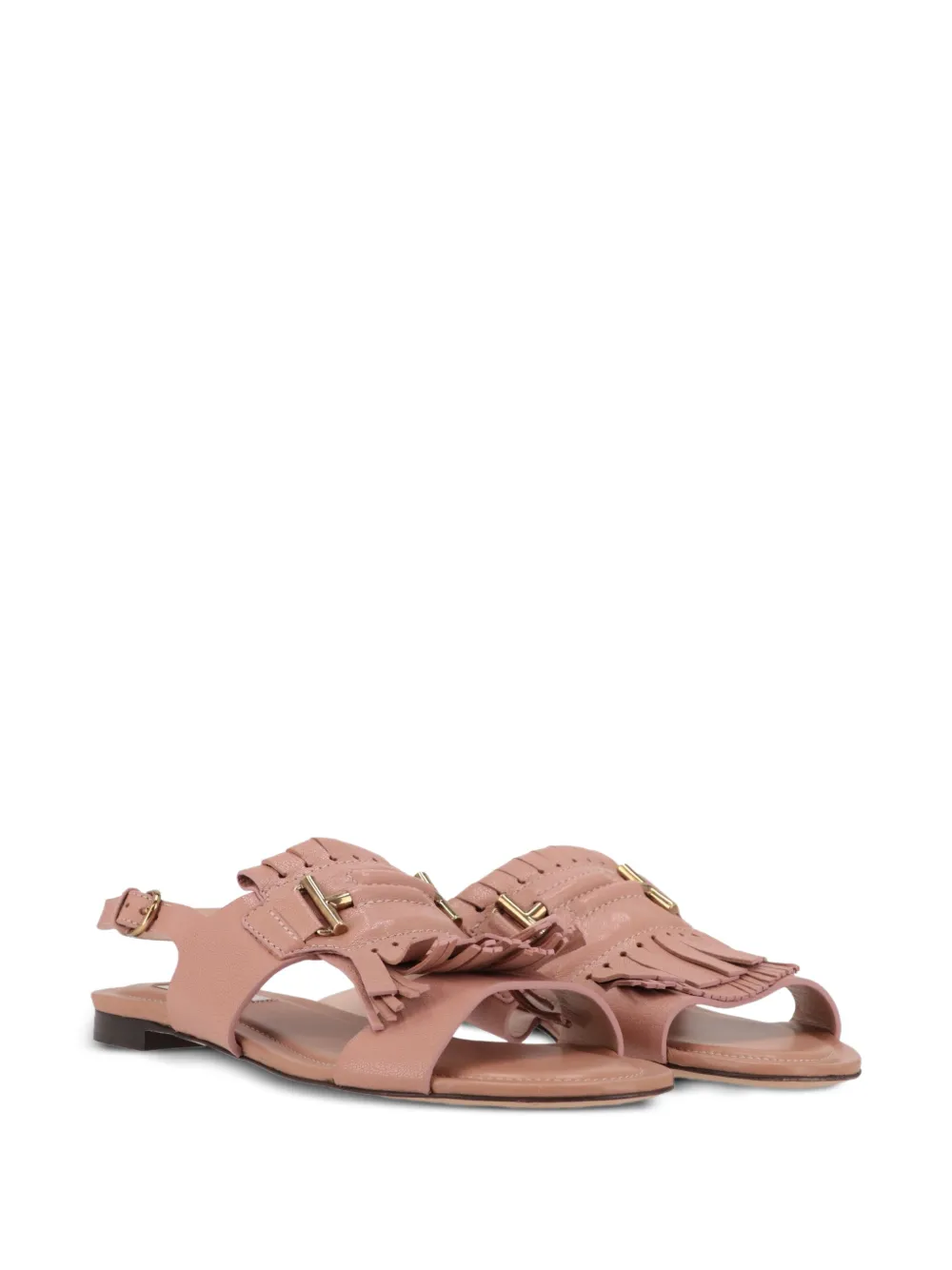 Tod's T Timeless fringed-details sandals Roze