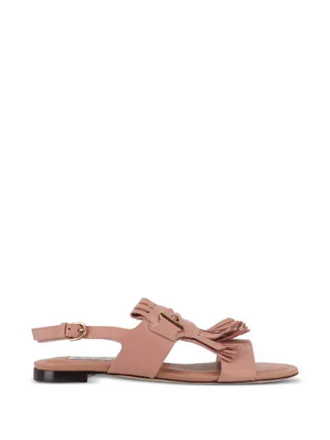 Tod's T Timeless fringed-details sandals