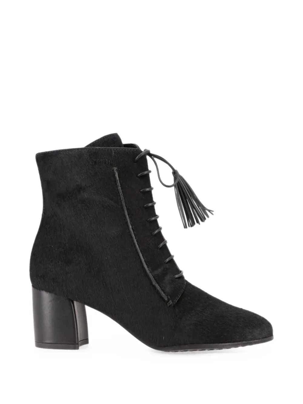 Tod's Lace-up Tassel Ankle Boots In Black