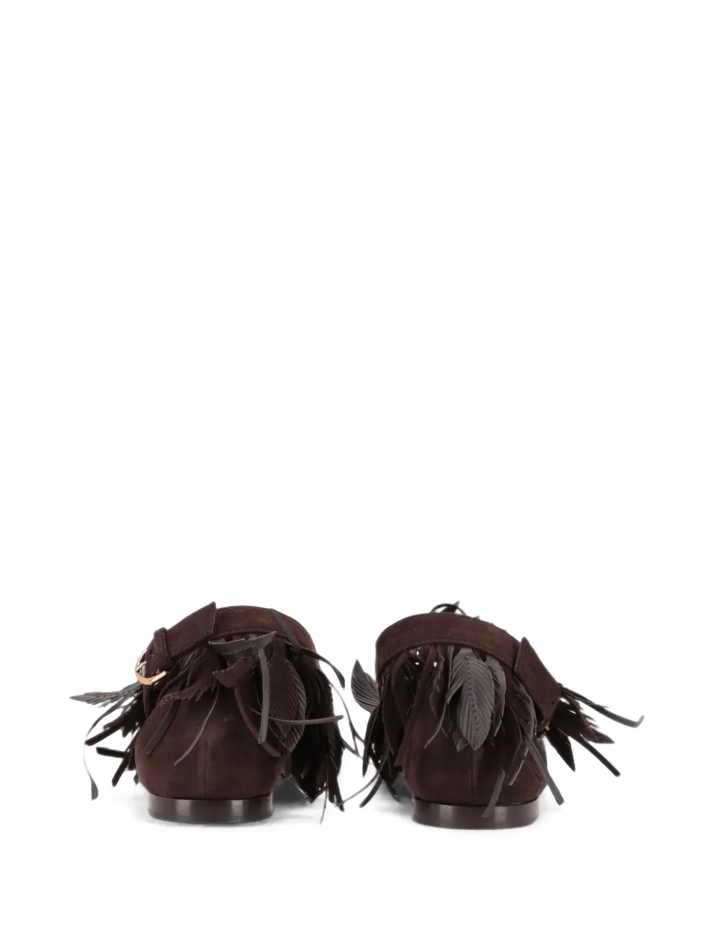 Tod's feather-embellished sandals Bruin