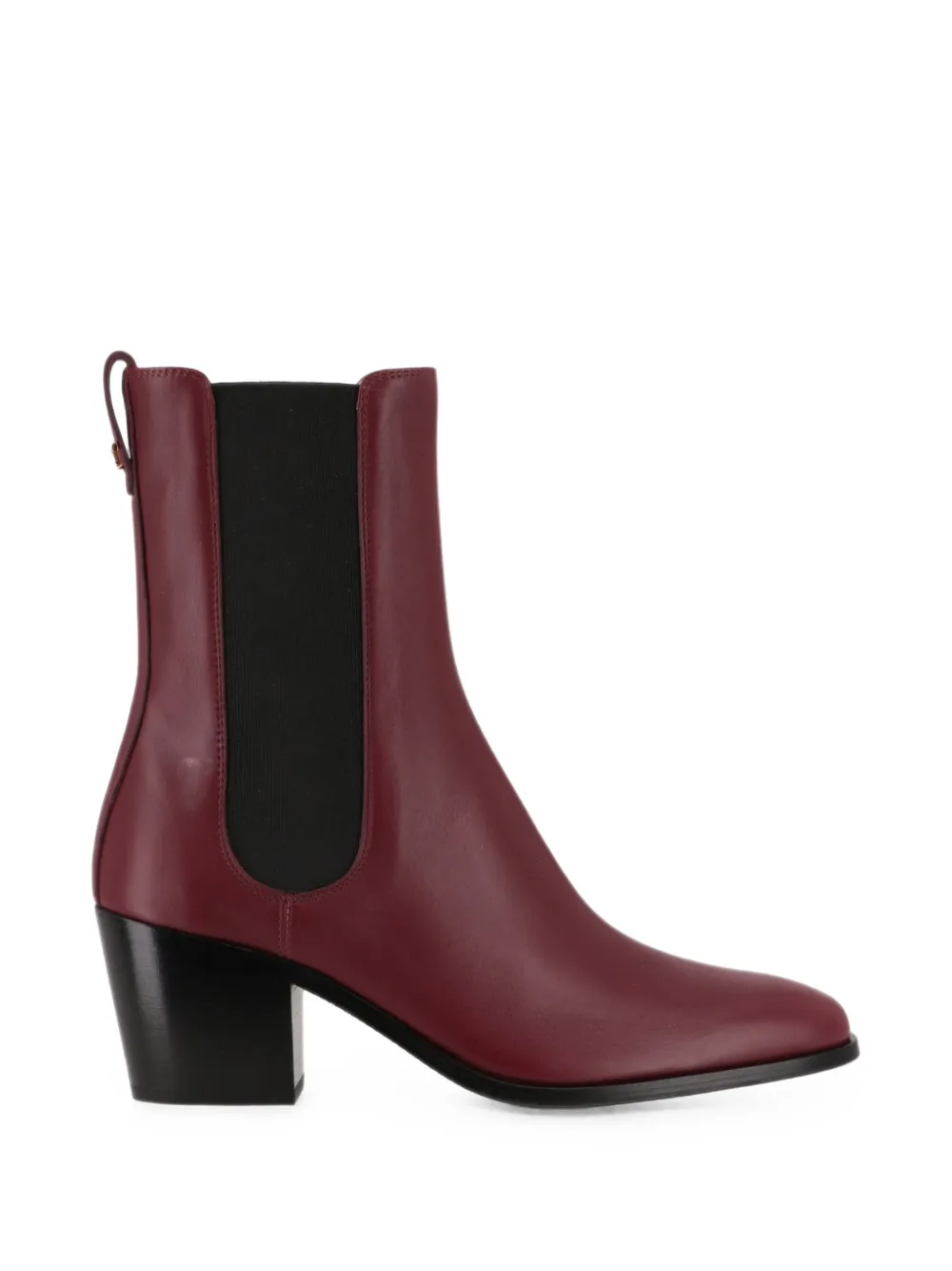 Tod's Elasticated-panel Ankle Boots In Burgundy