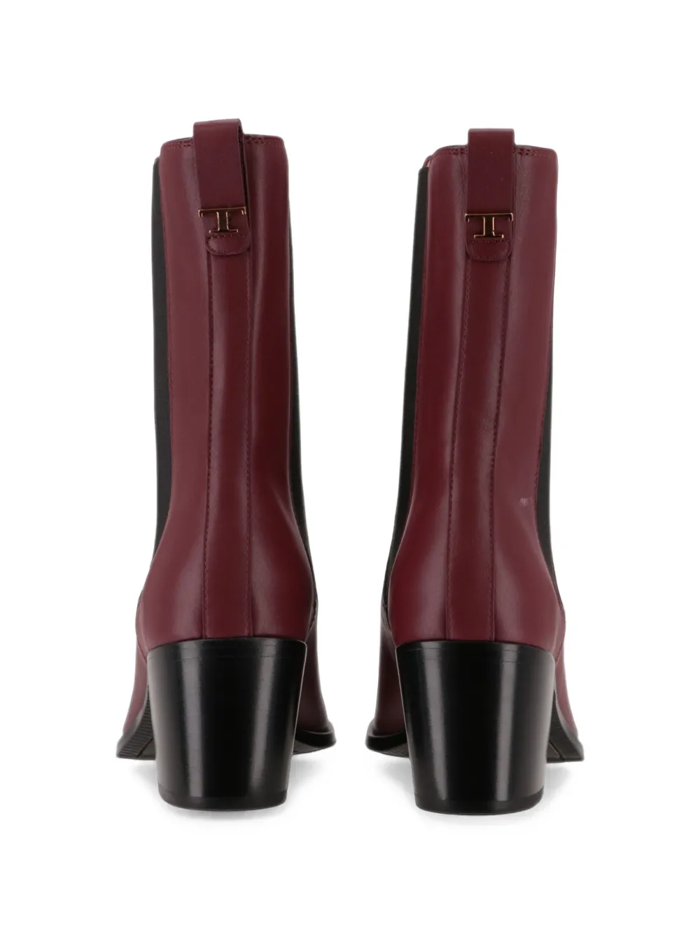 Tod's Elasticated-panel Ankle Boots In Burgundy