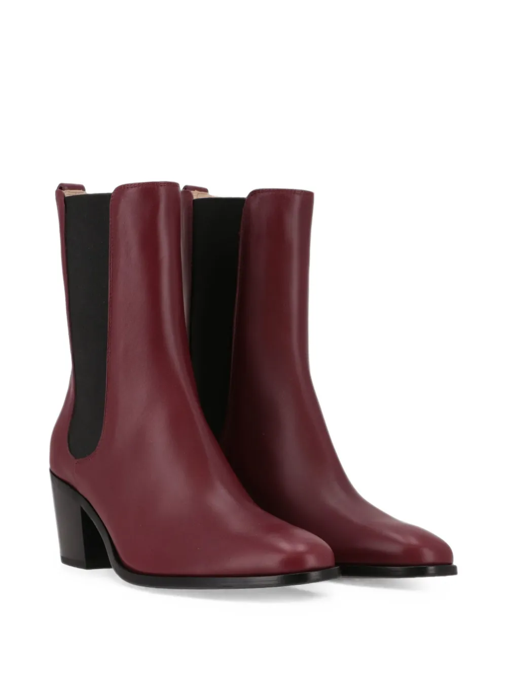 Tod's Elasticated-panel Ankle Boots In Burgundy