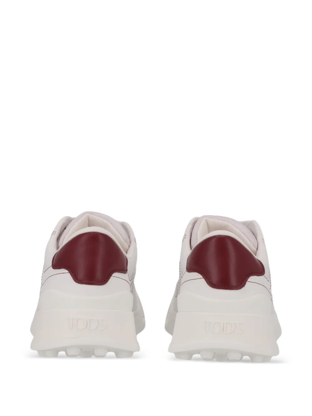 Tod's logo-print panelled sneakers Wit