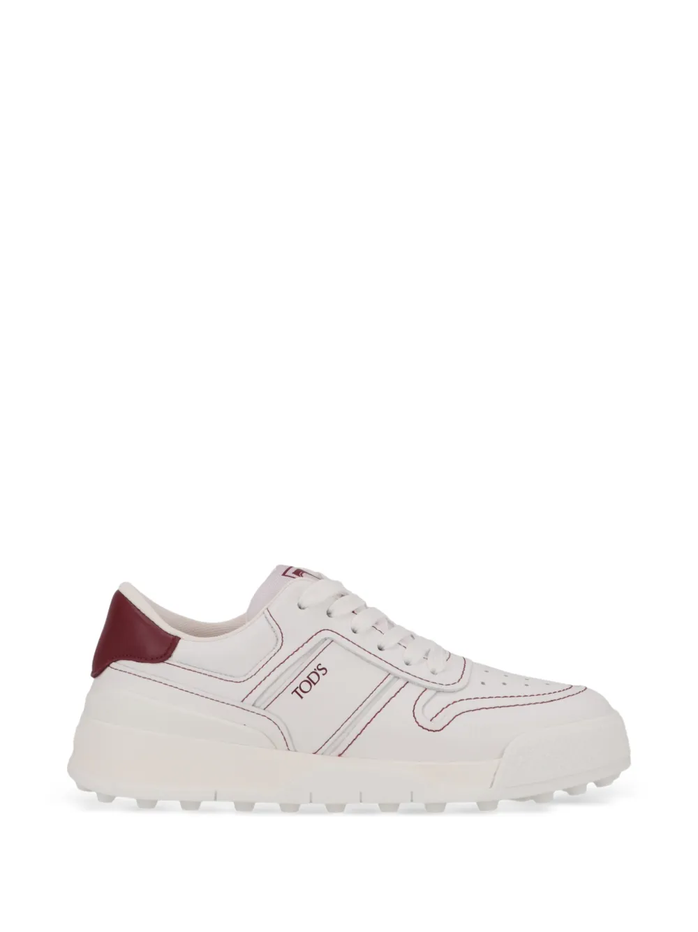 Tod's logo-print panelled sneakers Wit