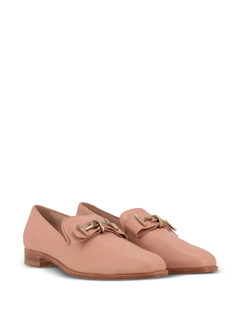 Tod's T-chain bow-detail loafers Beige