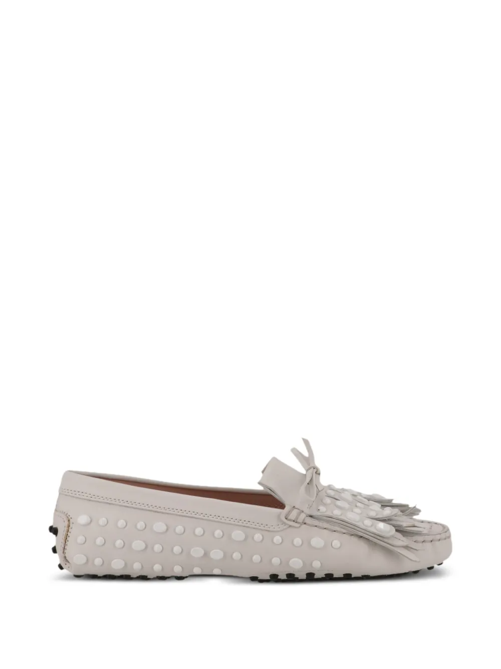 Tod's fringe Gommino loafers Beige