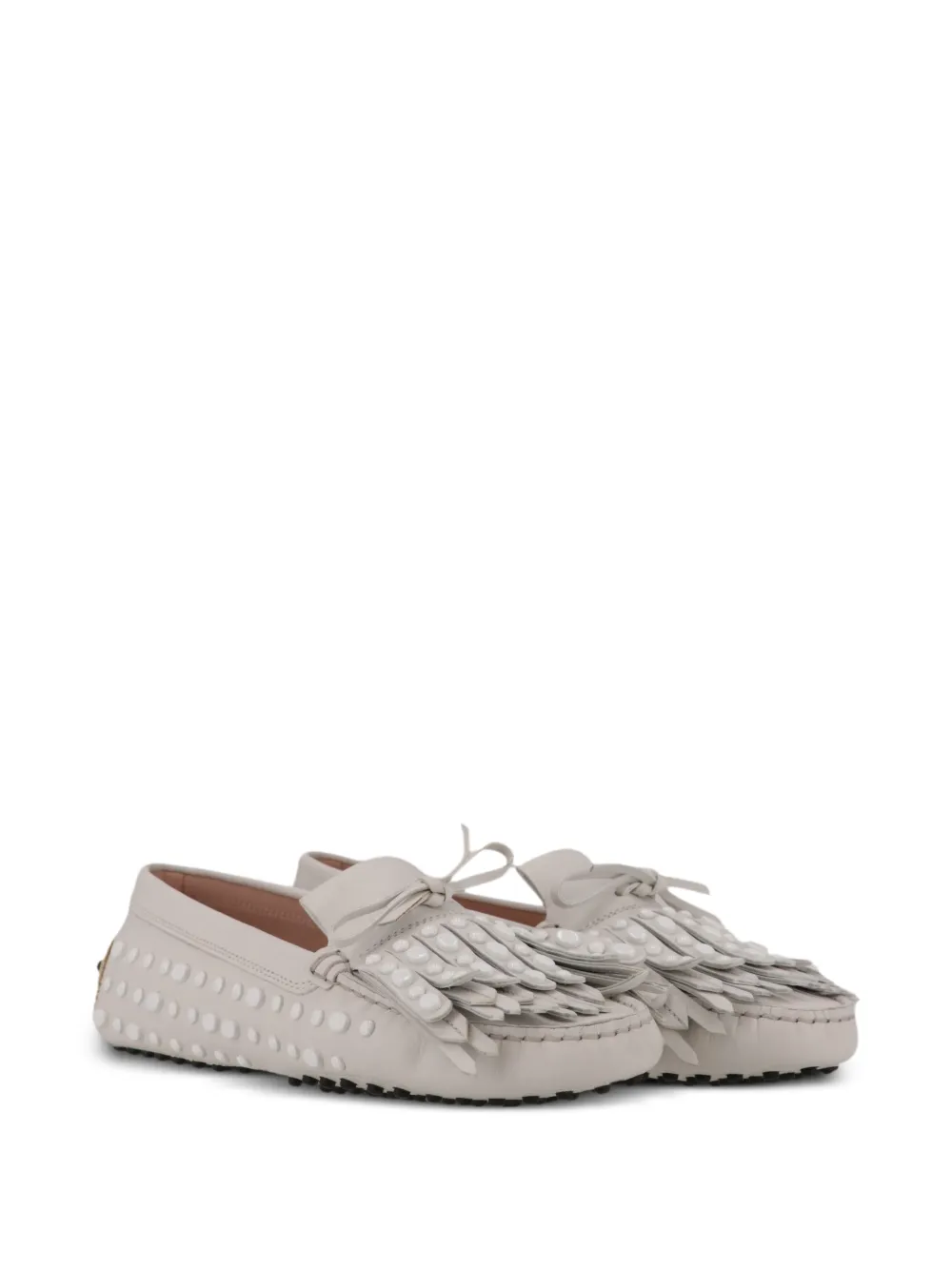 Tod's fringe Gommino loafers Beige