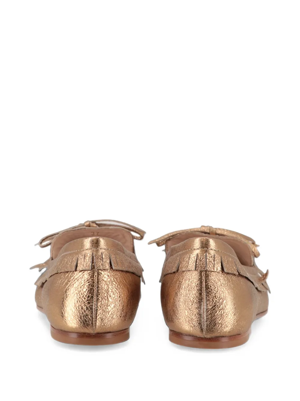 Tod's embellished fringed loafers Goud